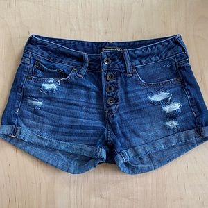 Abercrombie and Fitch Distressed Jean Shorts